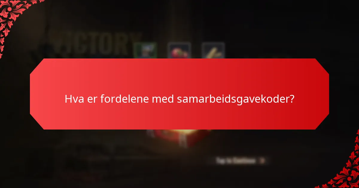 Hva er fordelene med samarbeidsgavekoder?